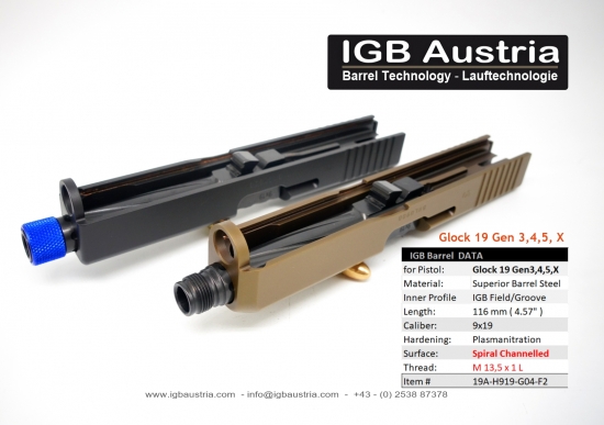 IGB Threaded Barrel M13,5x1L Glock 19