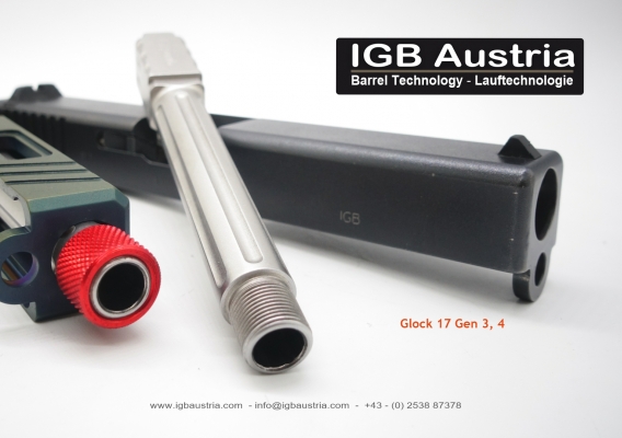 IGB Channelled Threaded Barrel 1/2x28 Glock 17 Gen 3,4