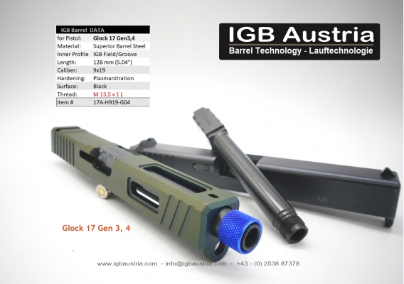 IGB Threaded Barrel M13,5x1L Glock 17 Gen 3,4
